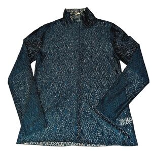 NWT Maurices Lace Mockneck Top Large